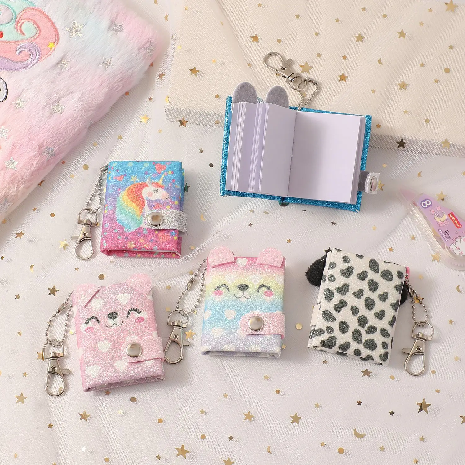 Kawaii Cartoon Mini Unicorn Notebook Cute Girl Backpack Pendant Diarybook Children's Notebook Reward Gifts