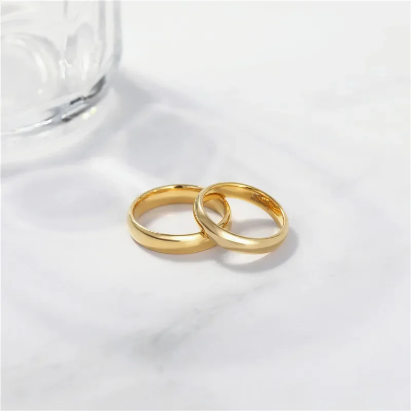 Somen Gold Color Tungsten Ring Couple for Men Women Classic Wedding/Engagement Band 4/6mm Special Valentine's Day gift for lover wedding rings couple rings finger rings jewelry rings ring jewelry