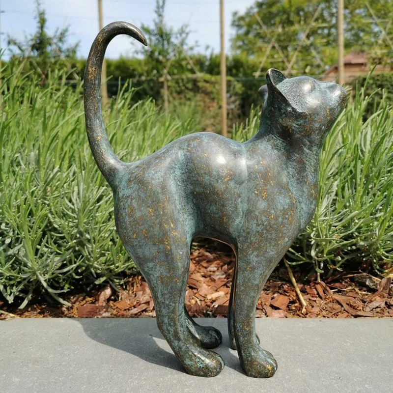 Kreative Katze Handwerk Tischplatte Statue Haushalt Harz Handwerk Ornament Geschenk für Einweihung sparty Freund – Detail 3