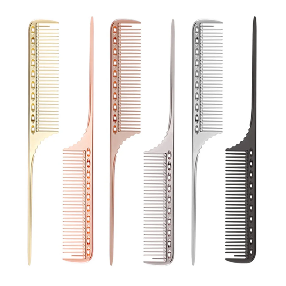 

Rat Tail Hairdressing Combs Metal Hair Comb Hair Cutting Dying Hair Parting Comb Curly Hair Brush Barber Tools Salon Accessaries