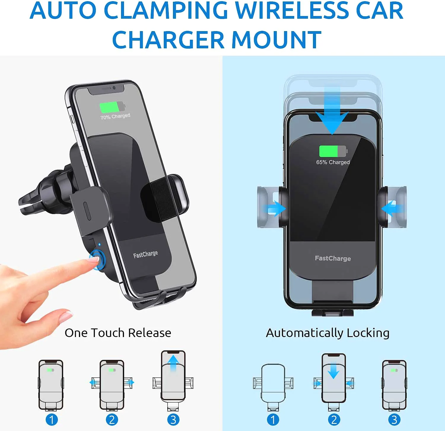 High-Power Wireless Car Charger with Intelligent Sensing and Fast Charging