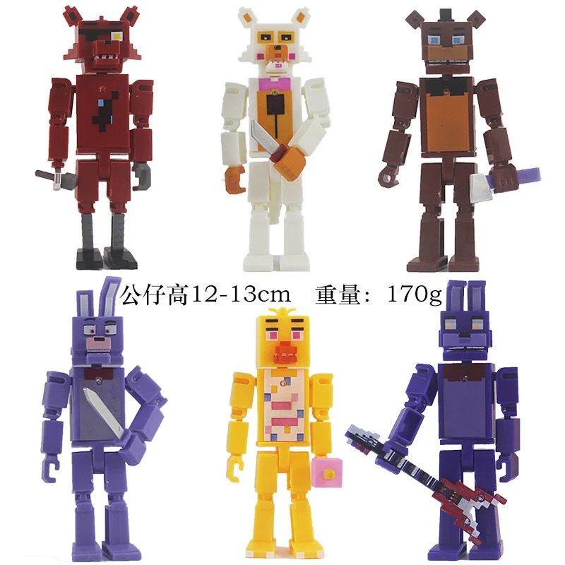 5pcs Anime Fnaf Five Nights At Freddy'S Personagem De Brinquedo De Ação  Figura Kids Gift Boy Toy