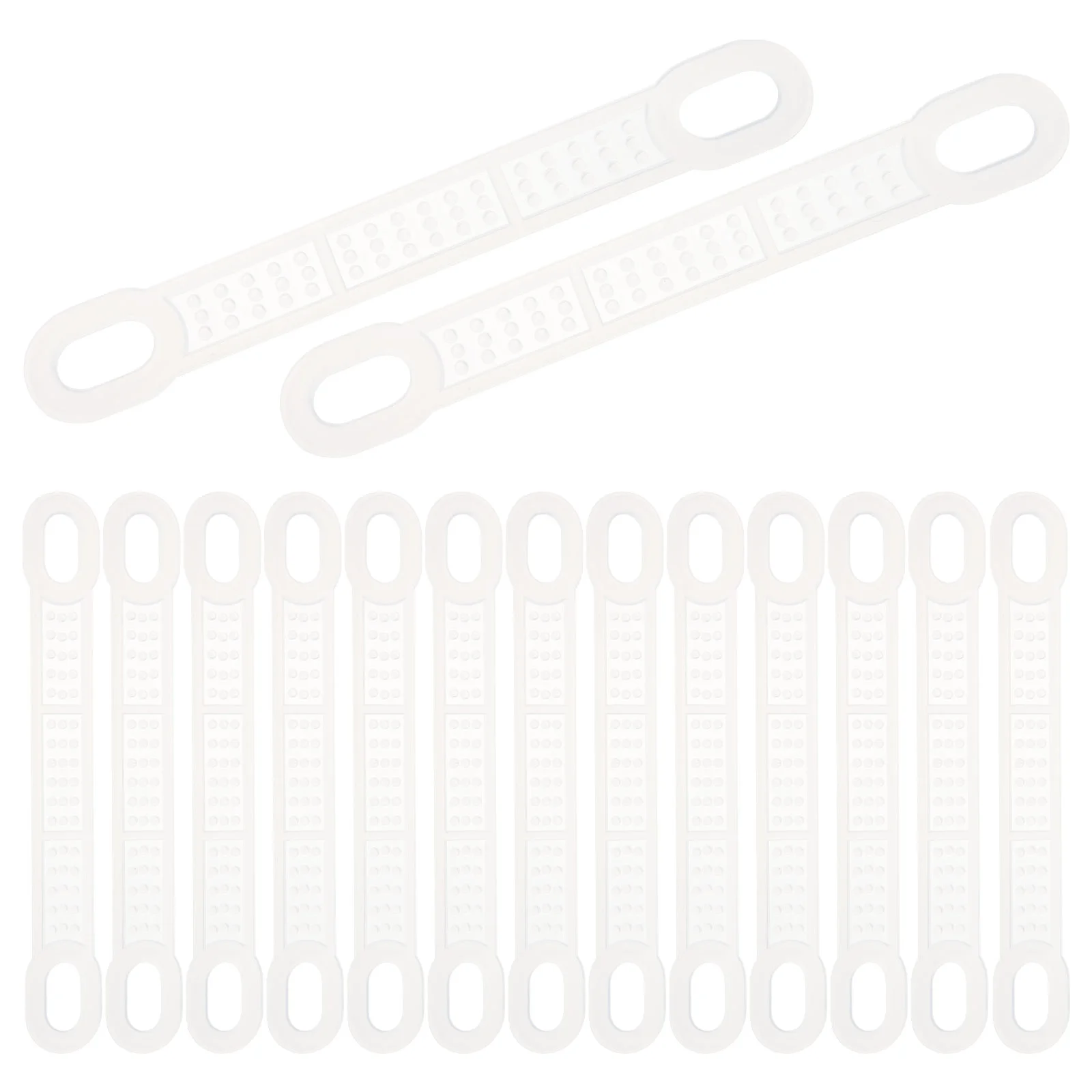 

50 Pcs Non-slip Hanger Strip Clothes Strips Silicone Grips for Hangers Clothing Accessories Coat Solid Wood Anti-skid