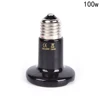25W / 50W 75W 100W Pet Heating Lamp Black Infrared Ceramic Emitter Heat Light Bulb Brooder Reptile 6