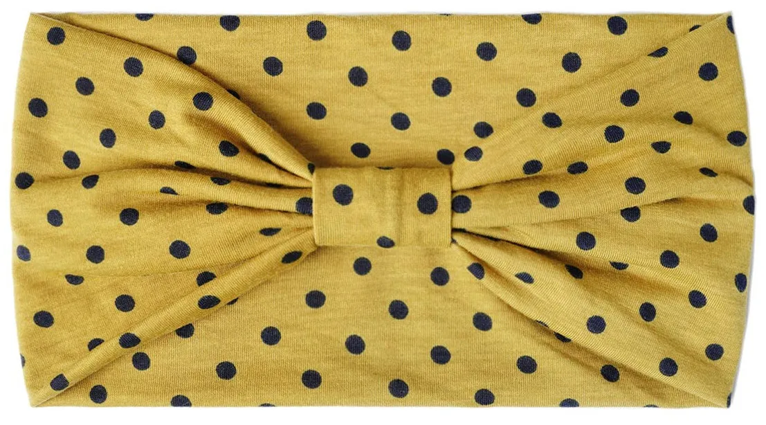 Breite Stirnbänder für Frauen, gepunktet, geknotet, Kopfbedeckung, Turban, Yoga, Workout, Stirnbänder, Boho-Bandana aus Stretch-Baumwolle, Haar-Accessoires – Detail 7