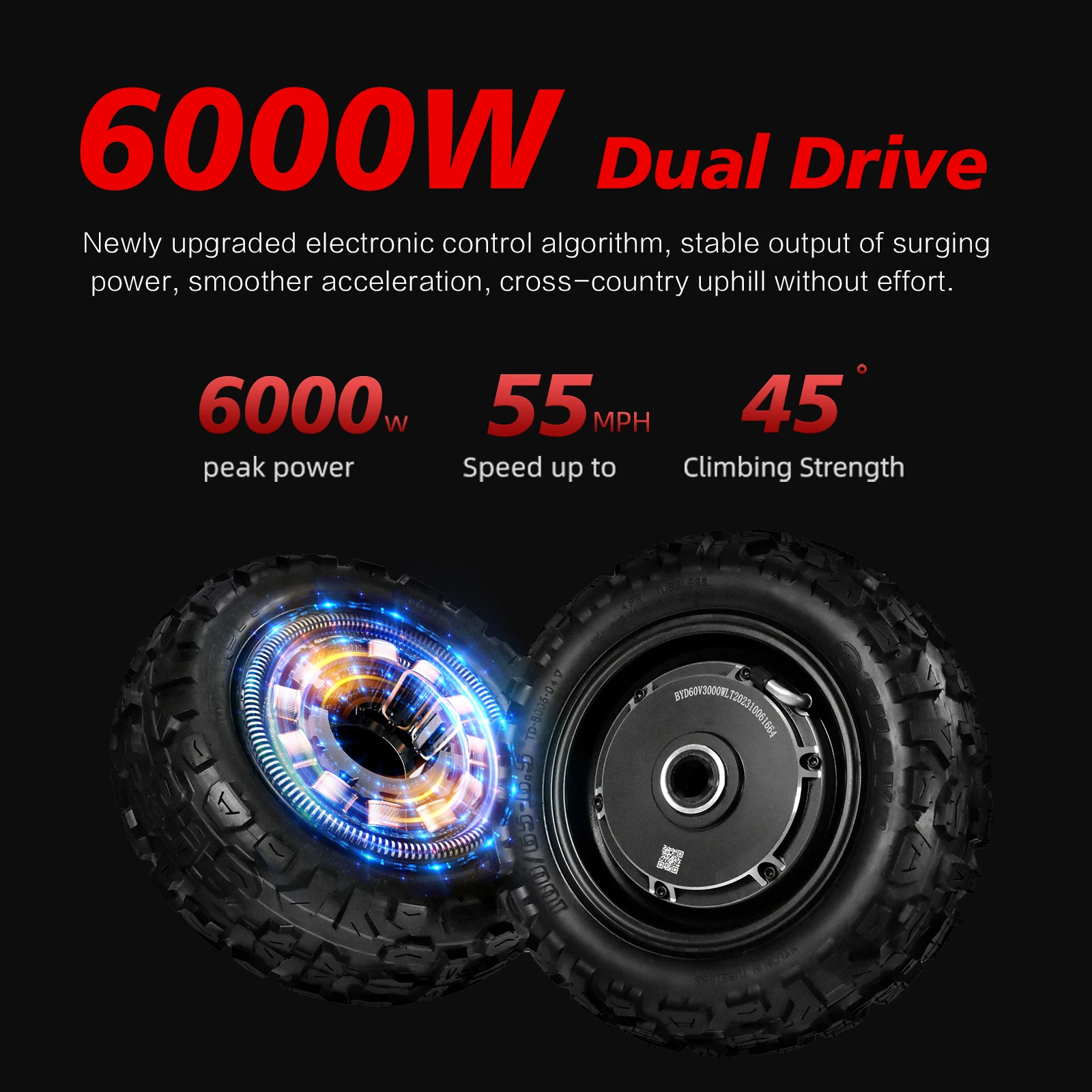 BOYUEDA Electric Scooter 6000W Dual Motor Large Battery 120KM Range Adult Foldable High Speed Off-Road e-scooter