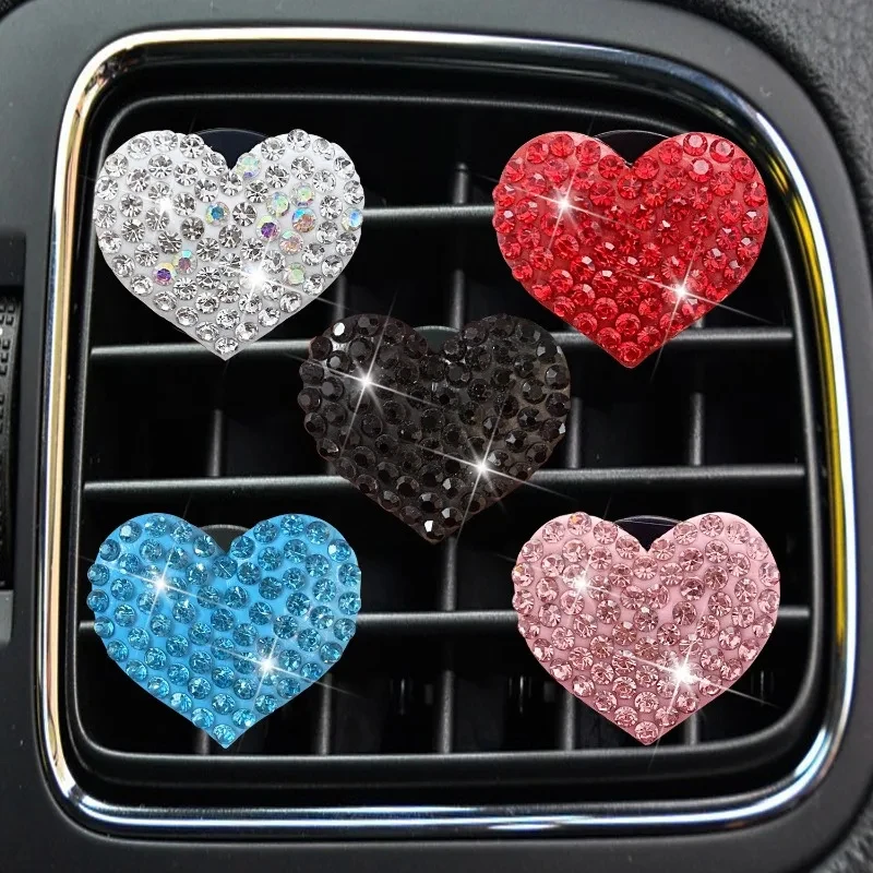 Car Air Outlet Aromatherapy Clip Creative Diamond Heart Car Air