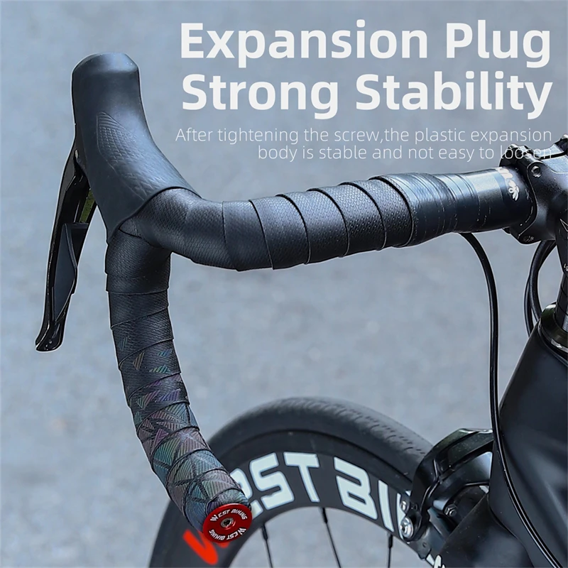 WEST BIKING Bicycle Handlebar End Plugs Aluminum Alloy For MTB Mountain Bike Road Cycling Handle Bar Grips Cap Multi-color Cover bicycle accessories bicycle handlebar cap bicycle handlebar end plugs