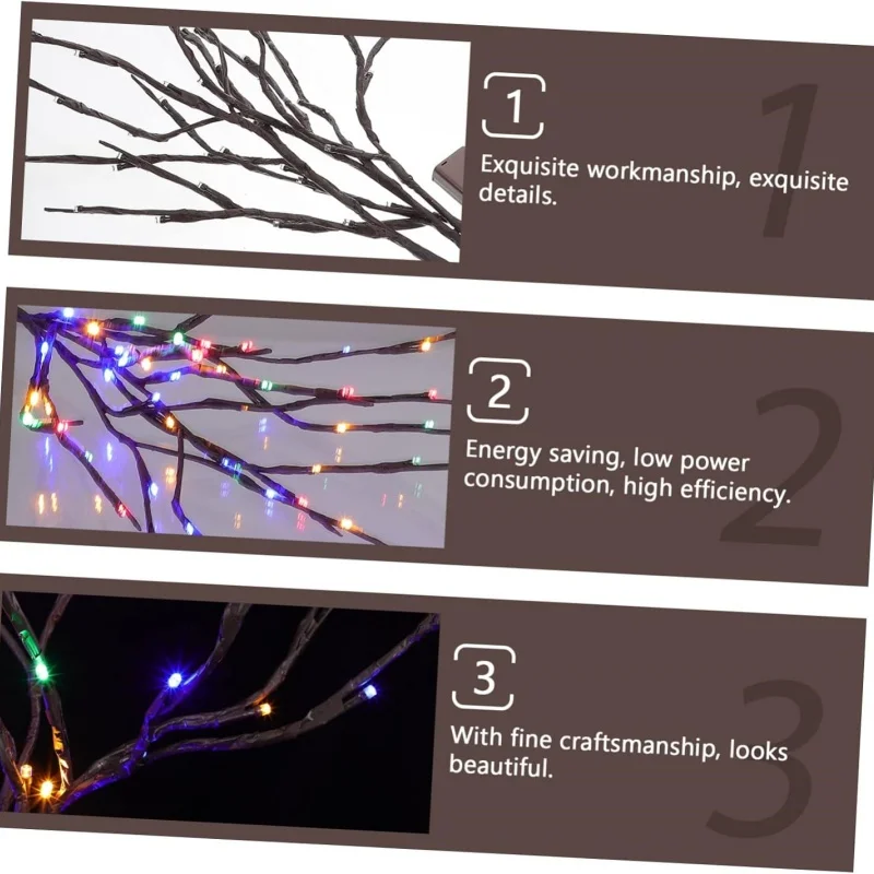 LED Christmas Tree Branch Lights Battery Operated Bendable Twig Branch Lights For Home Indoor Vase Holiday Festival Decoration