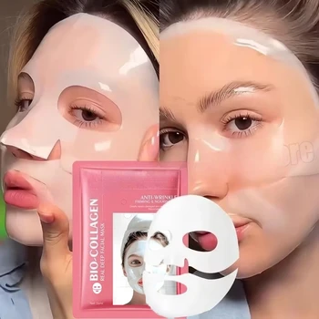 Bio Collagen Face Mask Anti Wrinkle Fade Face Fine Line Lift Firm Skin Anti-Aging Brighten SkinCare Korean Cosmetics 1