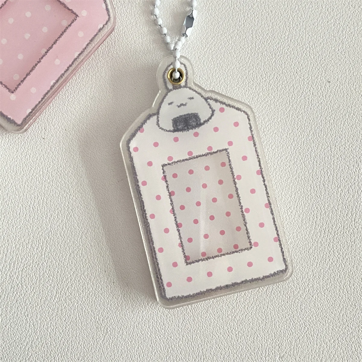 Cute 1 Inch Magnetic Acrylic Photo Card Holder Keychain Schoolbag Charm Gifts For Classmates And Friends Bag Pendant