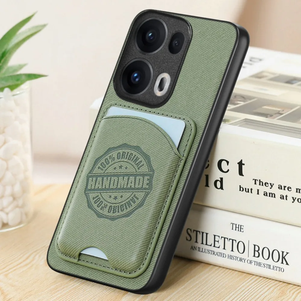 Detachable Leather Card Case with Magnetic Back Cover