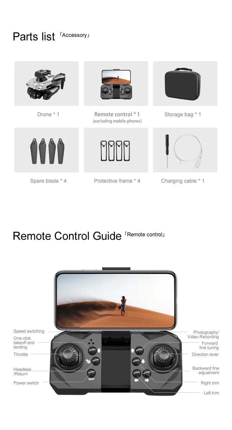 Description Picture 3 of itemIconic Brand LU200 GPS Drone 8K Camera HD WIFI Dual-Camera Aerial Photography Optical Localization Four-way Obstacle Avoidance Drone