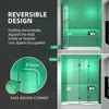 Tub Shower Door Semi-Frameless Foldable Hinged Bathtub Glass Door Screen for Shower with Tempered Coating Glass Panel Matte 5