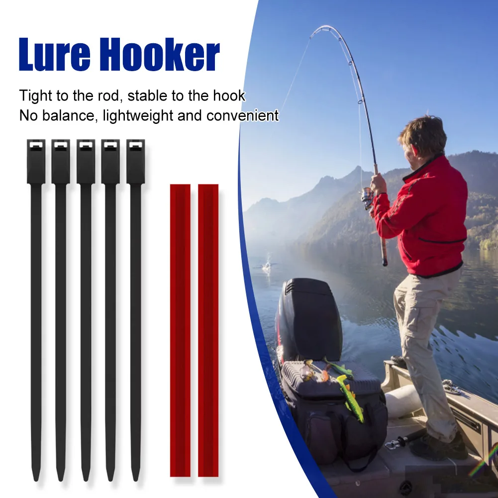 1/5/10PCS Roll Fishing Rod Tie Holder Strap Suspenders Fastener