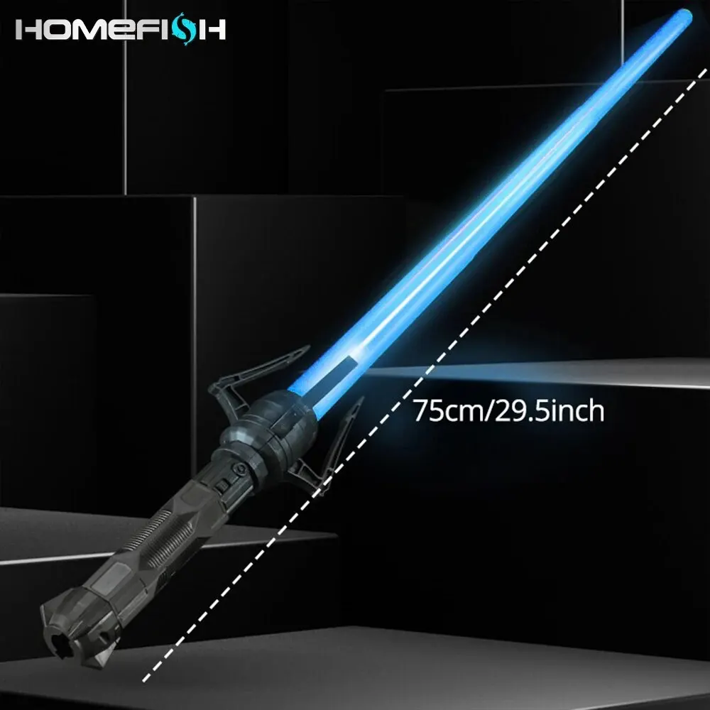 Lightsaber Toy Silent 2PCS 2-in-1 Laser Sword Red and Blue Double Saber Transformation Children's Gift Cosplay Weapon Boy Toy