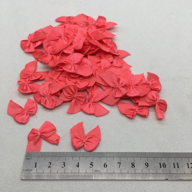 100pcs 25mm Mixed Satin Ribbon Bows for DIY Decor satin ribbons