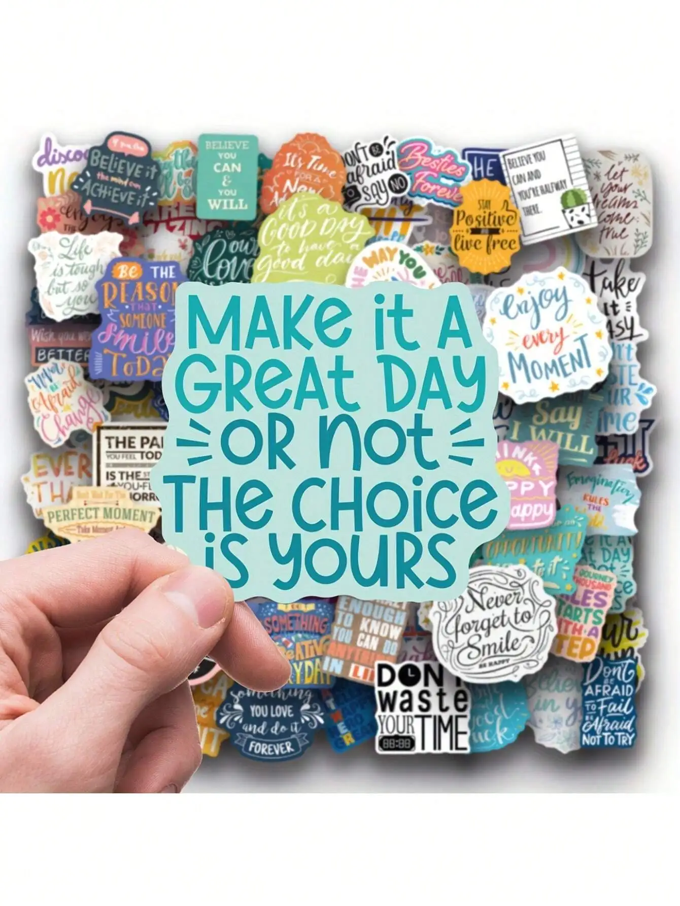 50/100Pcs Motivational Vinyl Stickers Pack for Laptop Water Bottle ...