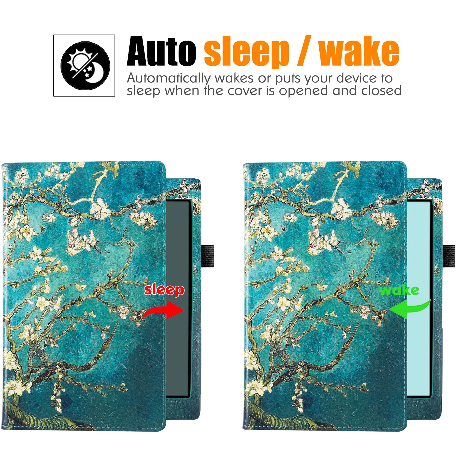 Stand Case para Onyx Boox Nova Air Premium pu Leather Bookcover com Alça de Mão Auto Dormir e Wake 7.8 Lançamento 2023 - Imagem 6