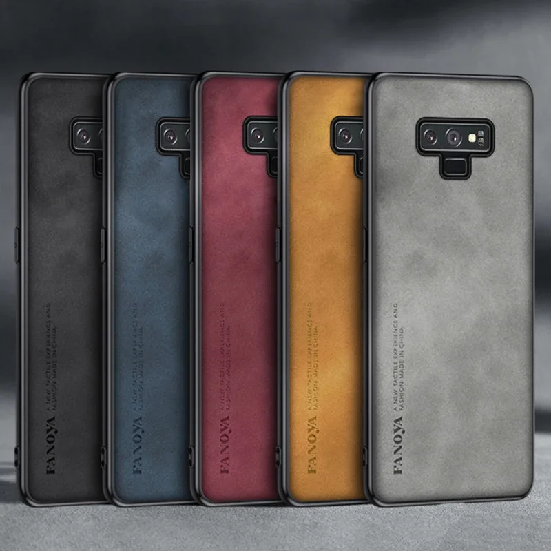 Elegant Matte Silicone & PU Leather Back Cover – Premium Luxury Phone Case