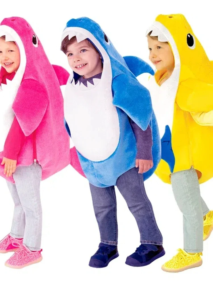 Kind Unisex Peuter Familie Haai Cosplay Kostuum Halloween Carnaval Feest Voor Kinderen Kostuums Ouder-Kind Kleding