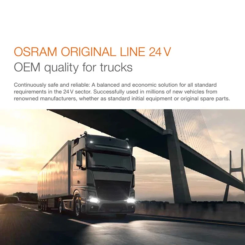 OSRAM Original Truck Lamp 64196 H4 24V 75/70W P43t 3200K CLASSIC High beam/near beam standard lamp OEM quality bulbs 2