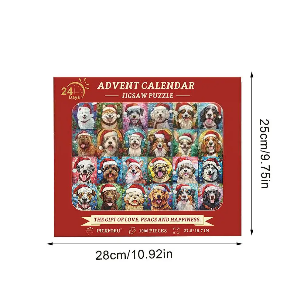Christmas Puzzle Advent Calendar Creative Cat Dog Christmas Puzzle Advent Calendar Puppy Decorations