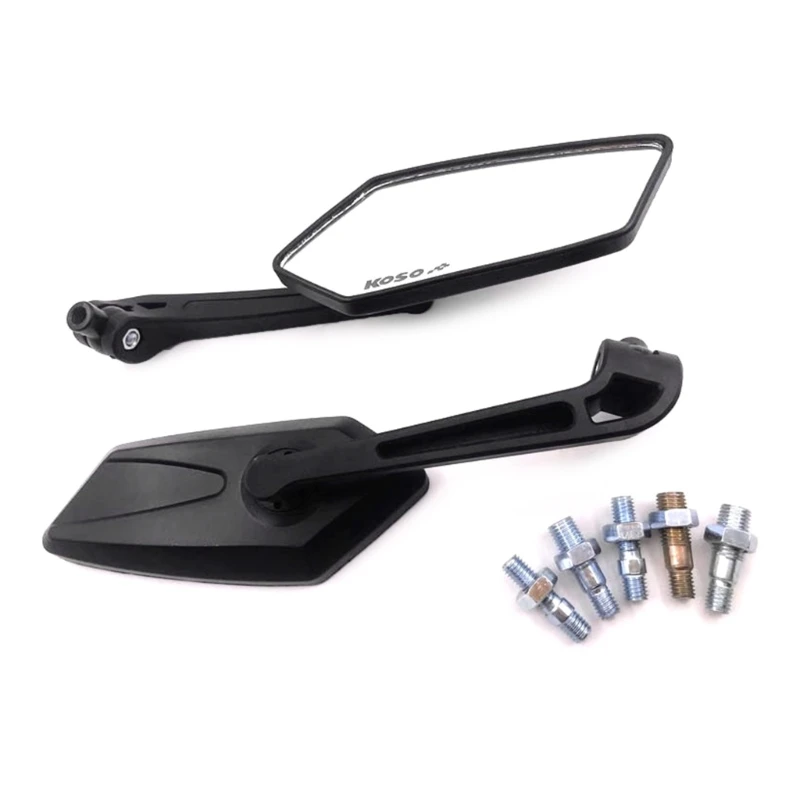 

Motorcycle Mirror Scooter E-Bike Rearview Mirrors Replacement with 8mm 10mm