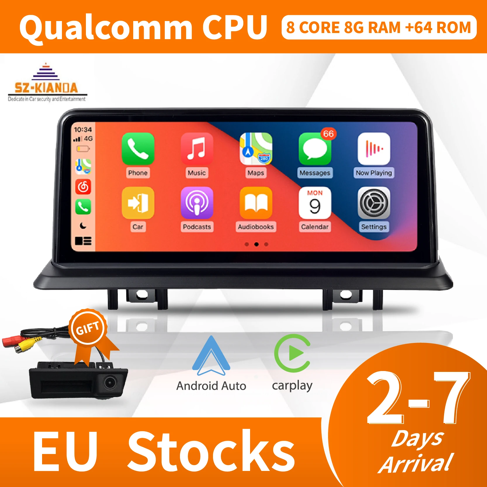 10,25 'Android 12 Автомобильный GPS-навигатор для BMW 1 серии 120i E81 E82 E87 E88 8 ГБ ОЗУ 64 Гб ПЗУ 8 ядер Idrive автомобильное радио аудио