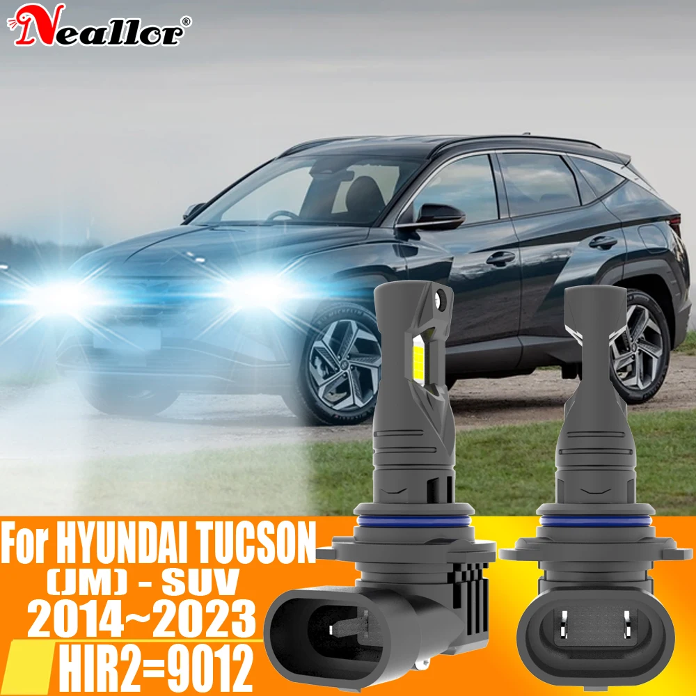 

2x HIR2 Led Headlight Canbus No Error 9012 Car Bulb High Power 6000K White Light Diode Lamp 12v 55w For Hyundai Tucson 2014~2023