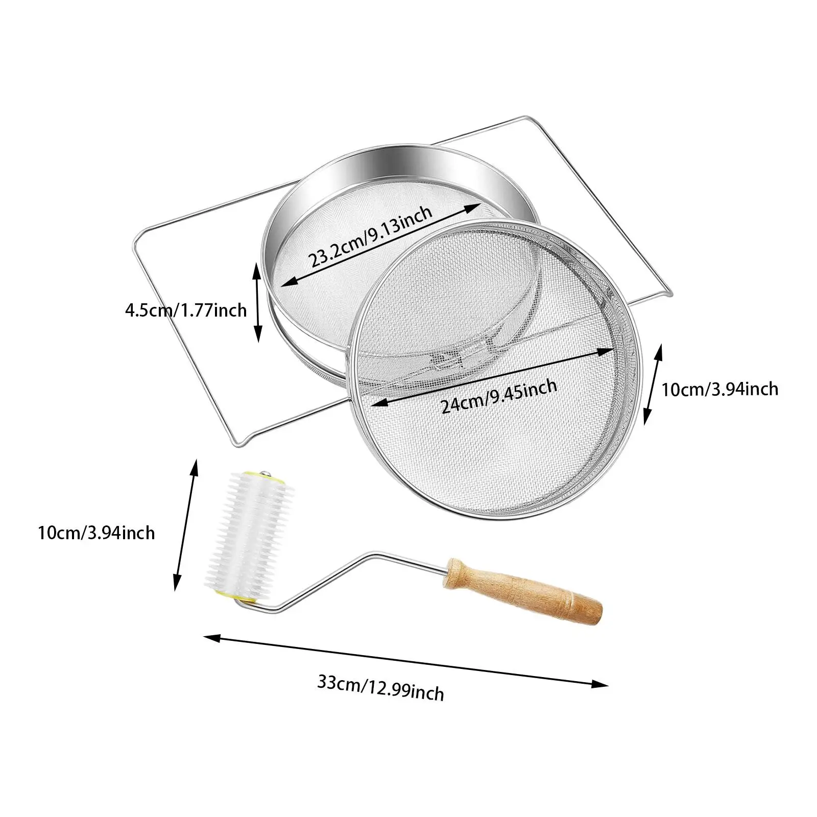 Honey Extractor Filter Honey Harvesting Starter Kit Stainless Steel Strainer Kit for Beekeepers Home Professional Outdoor