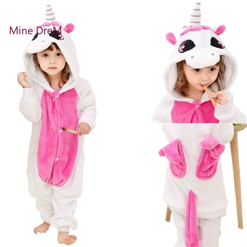 Unicorn Kigurumi Animal Onesies Pajama Girls Cosplay Costume Unicorn Jumpsuit Christmas Gif