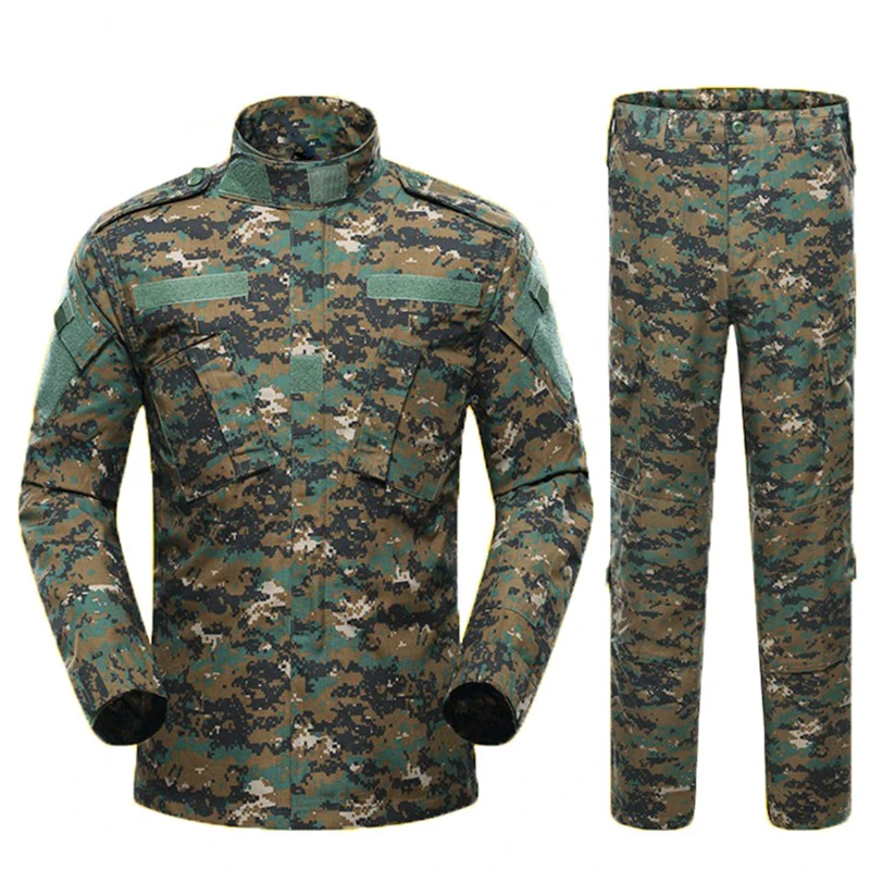 Desert & Jungle Digital Outdoor Camouflage Uniform Airsoft Tactical Uniform Combat Hunting Suit BDU Training Jacket and Pant