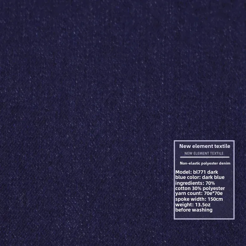 Thick Denim Fabric Deep Blue Heavyweight Twill Mixed Jeans Fabric for Jackets Pants Aprons And Bags Chinese Origin Clothing Mate