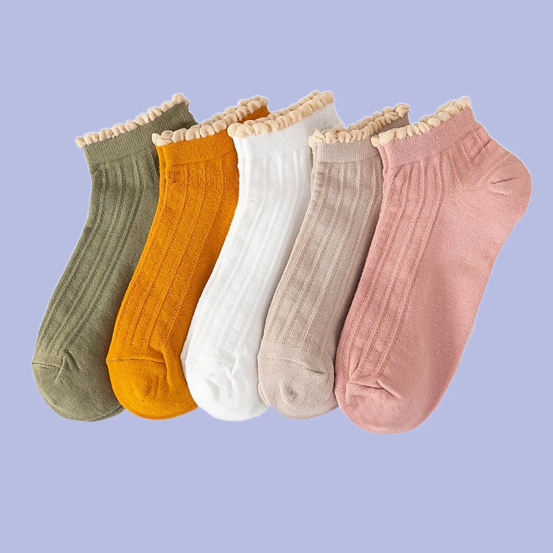 5/10 Pairs Japanese bubble mouth cute women's socks spring, summer and autumn breathable short tube Korean style socks
