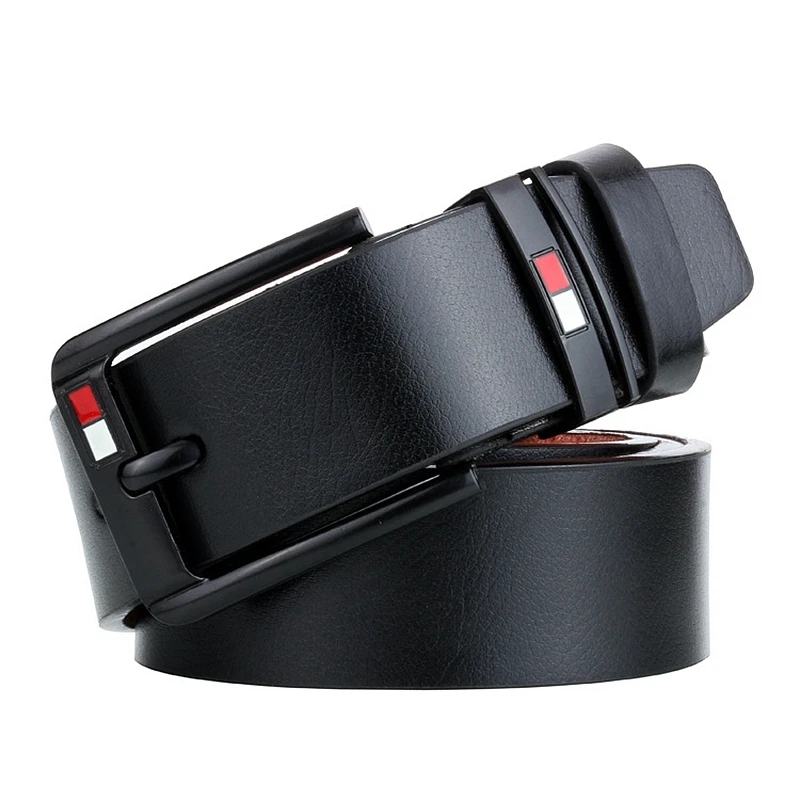 VOOTHOST Fashion Alloy Pin Buckle Men's Belt Casual Jeans Belt Male All-match Leather Formal Business Designer Waistband VB236_viptrois.com