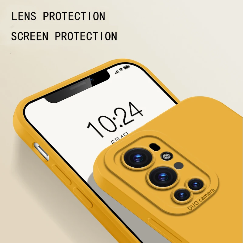 Fashion-Forward Liquid Silicone Shockproof Phone Case with Lens Protection & Built-in Fluff Interior