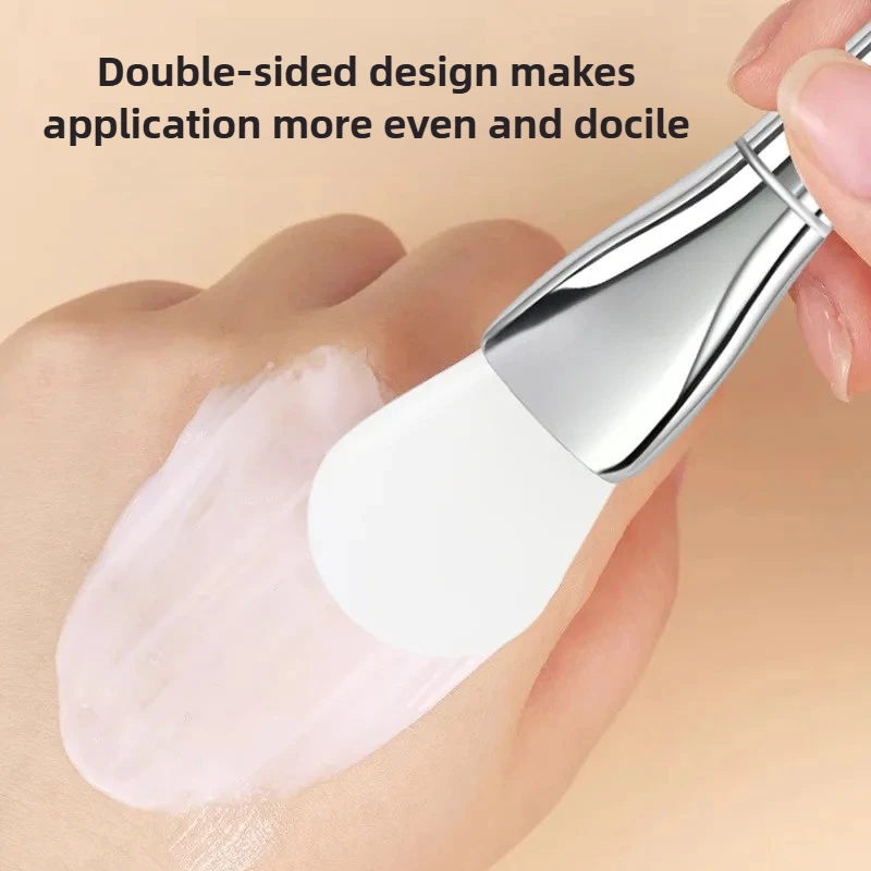 New Silicone Facial Mask Brush Soft Head with Scraper Integrated Dual-use Mud Film Brush DIY Film Adjusting Beauty Tool Beauty 2