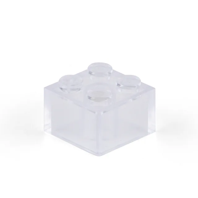 Transparent White Building Blocks  Thick Figures Bricks Educational Creative Size Fit Other Brand Plastic DIY Toys Accessorie 4