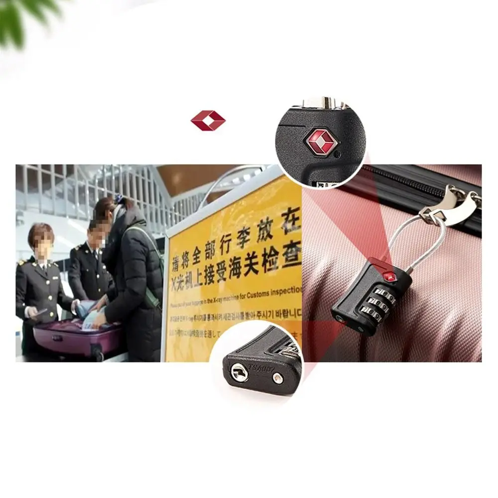 New TSA Customs Code Lock for Travel Luggage Password Changeable Lock Contrast Color Design Padlock