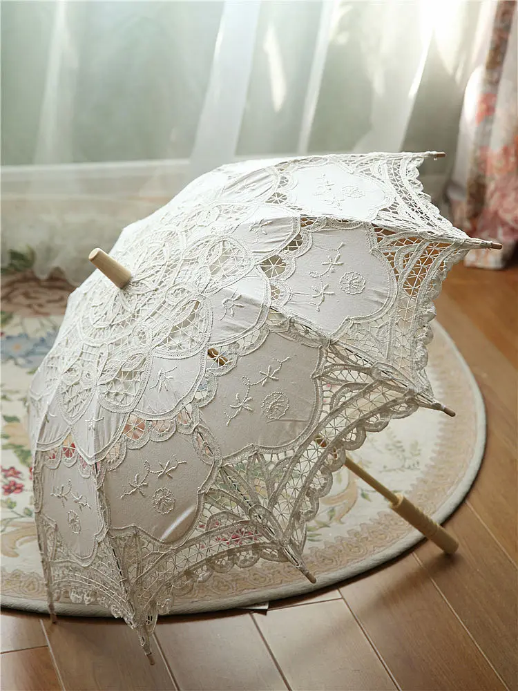 

Umbrella Wedding, Marriage Bride Umbrella Red Umbrella Retro Style Lace Royal Craft Umbrella Photo Long Handle Umbrella