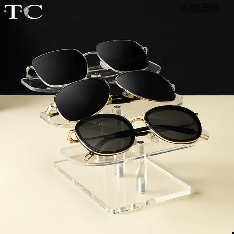 New Acrylic Transparent Glasses Display Frame Men's and Women's Glasses Frame Sunglasses Multi-Layer Display Props Stand