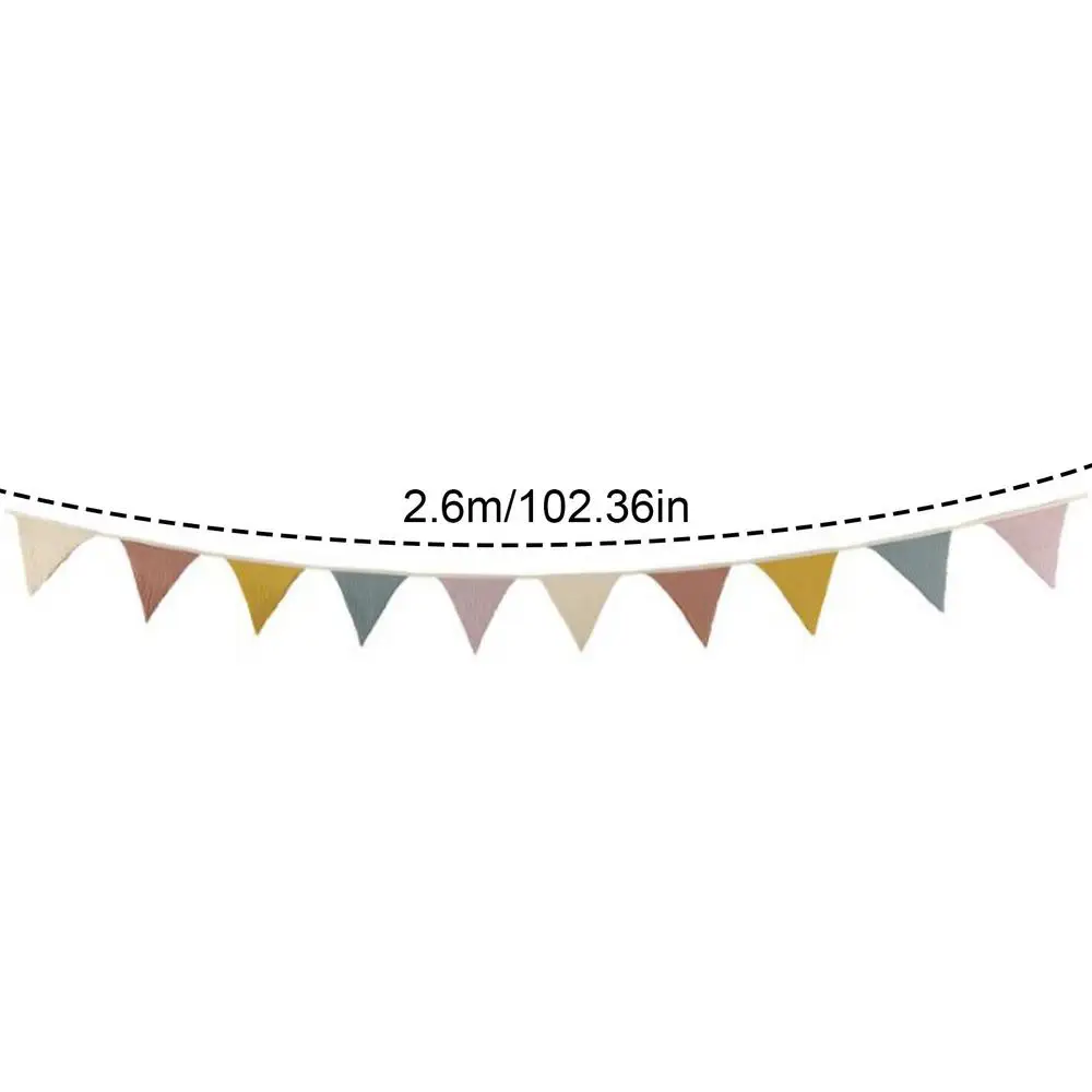 Hängende Flaggenbanner, Kinderzimmer-Wimpelkette, waschbare Baumwoll-Dreiecks-Wimpelgirlanden für Wohnzimmer und Schlafzimmer – Detail 6