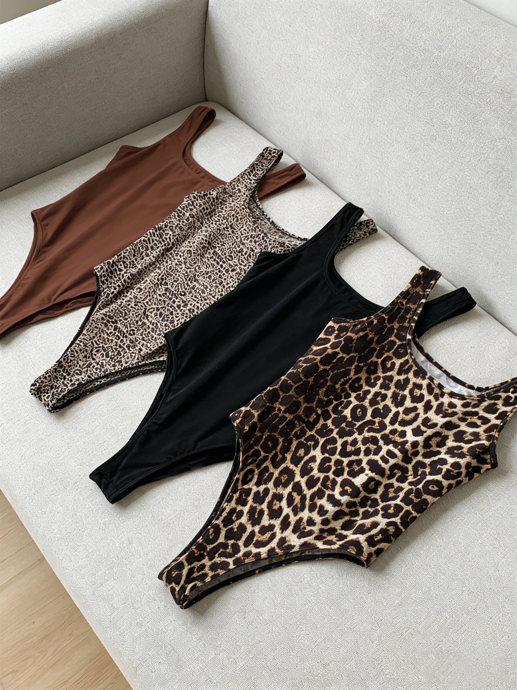 casual ribbed bodysuit set styling view