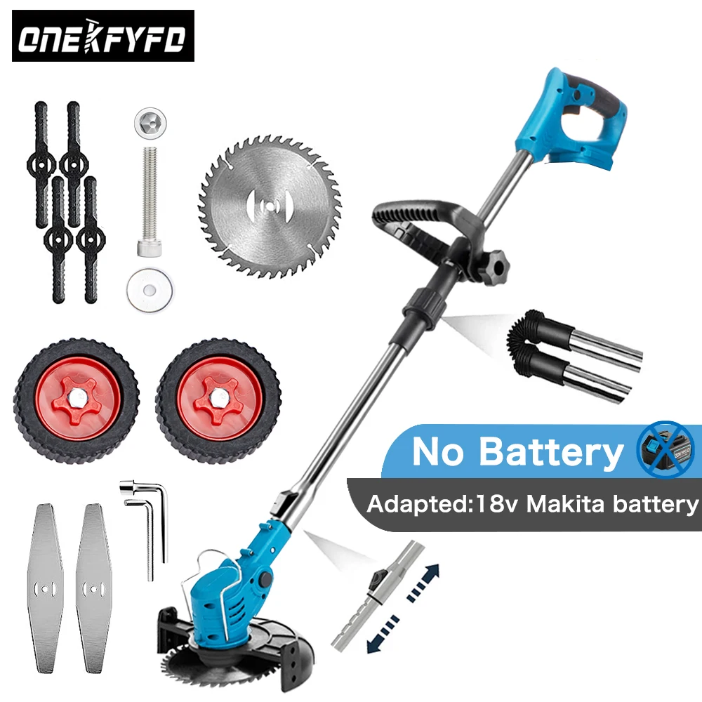 Tosaerba Elettrico Cordless Garden Grass Trimmer Lunghezza Regolabile Pieghevole Cutter Attrezzi Da Giardino Per Makita 18V (Senza Batteria)