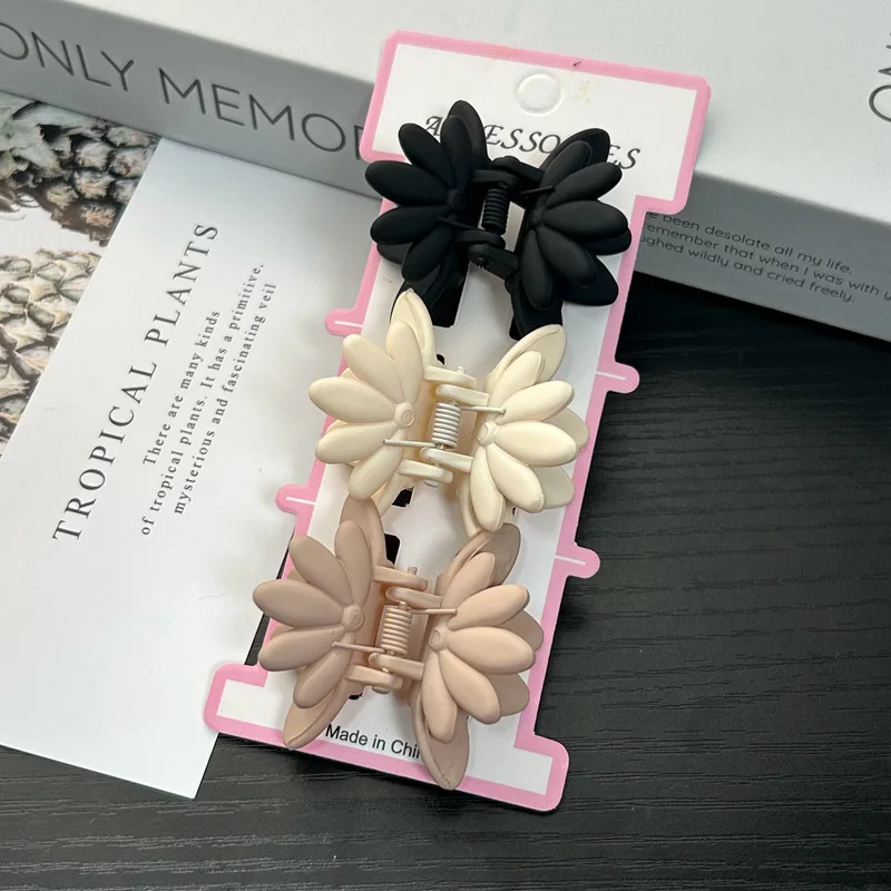 

3Pcs/set Korean Flower Hair Clips For Women Ponytail Clips Hair Holder Barrette Claw Side Clips Girls Headwear Hair Accessories