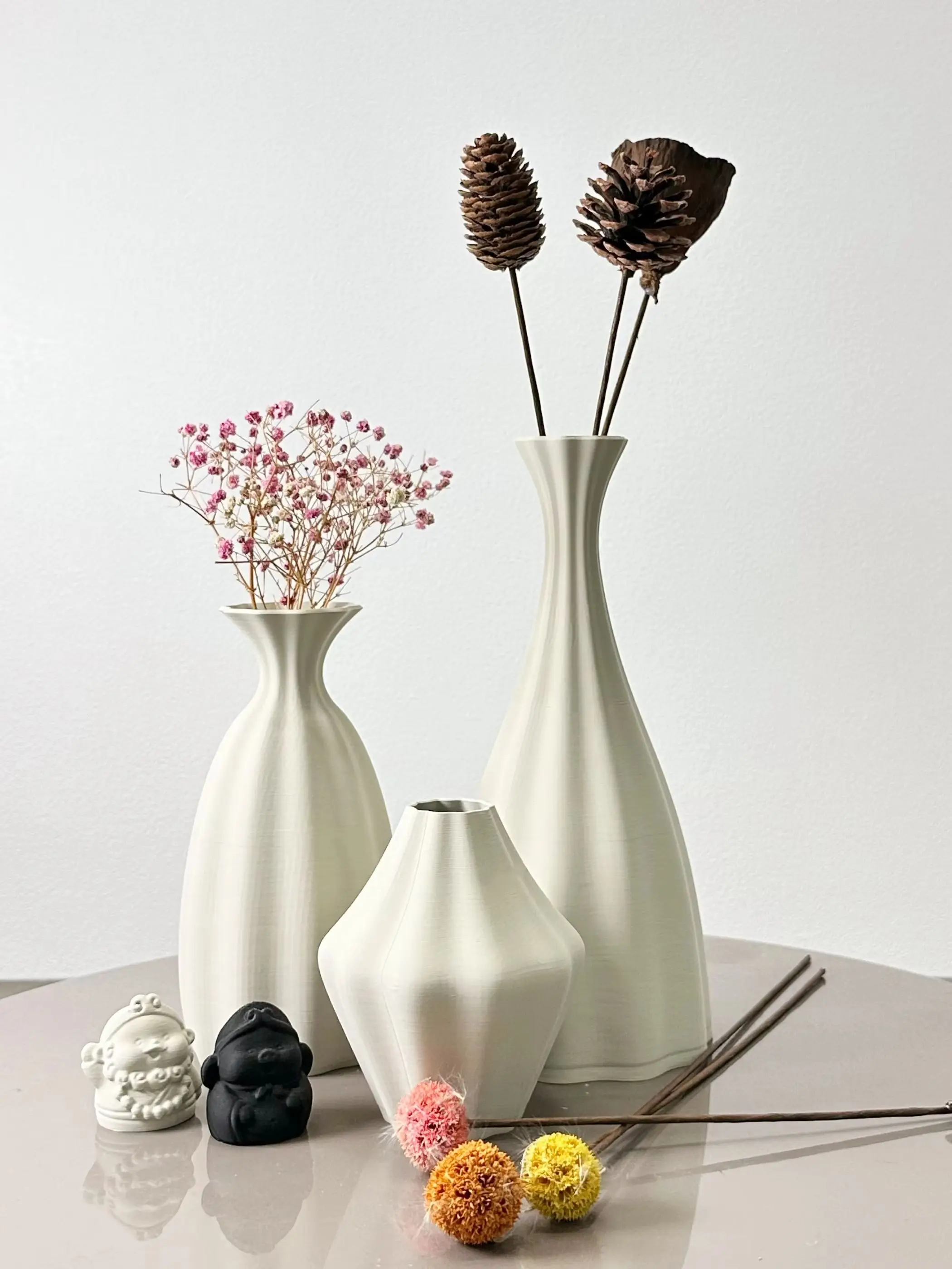 3-Piece Flower-Like Vase Set