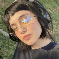 Lunettes de soleil ovales sans monture pour femmes, lunettes de soleil rondes, lunettes transparentes, nuances dégradées, créateur de marque, Y2k, mode 2000 2