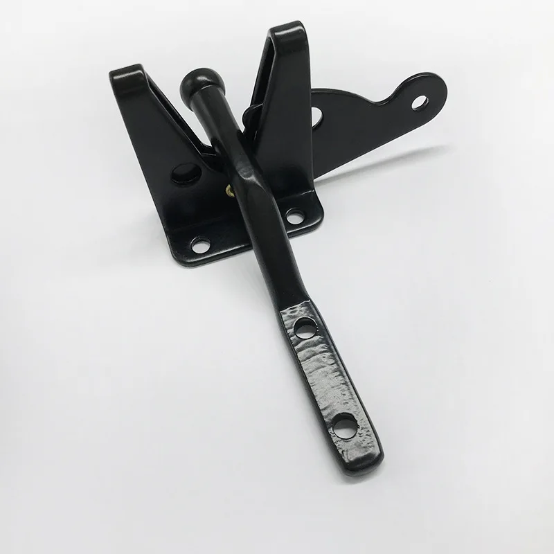 Fechamento Automático da Porta da Cerca da Alavanca da Gravidade da Trava da Porta da Cerca para Preto de Aço da Porta da Cerca de Madeira fechamento automatico da porta cerca alavanca gravidade trava porta cerca preto aco porta cerca madeira 03