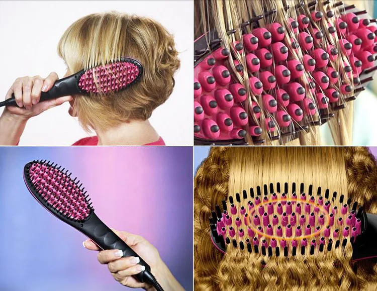 cabelo elétrico alisamento escova pente quente temperatura ajustável alisador de cabelo profissional feminino pente de aquecimento do cabelo